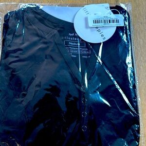 NWT little sleepies womens black pajama shirt
